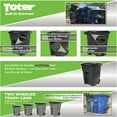 thumbnail image 4 of Toter 48 Gal. Trash Can Graystone with Quiet Wheels and Lid, 4 of 10