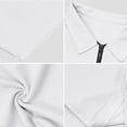 thumbnail image 4 of LTTVQM Mens Textured Knit Polo Shirts 1/4 Zipper Tops Short Sleeve Casual Lightweight Spring Summer Fashion Golf Shirt White XL, 4 of 4