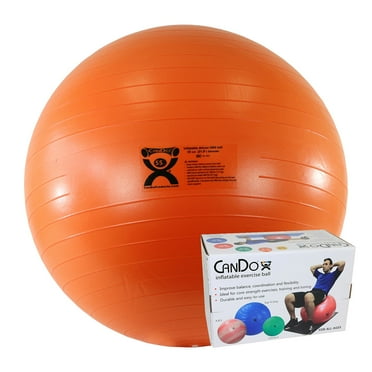CanDo 55 cm (21.7") ABS inflatable ball, orange, boxed