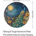 thumbnail image 2 of Peacock in Sunflower Field with Blooming Flowers Under Starry Sky Metal Round Sign Aluminum Wall Art 8x8 Inch Indoor Outdoor Decor for Home Bedroom Office Kitchen Bar Cafe Garden, 2 of 6