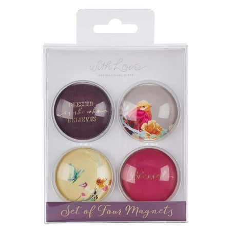 

Blessed Is She Inspirational Fridge Magnet Set Set of 4 Glass Magnets