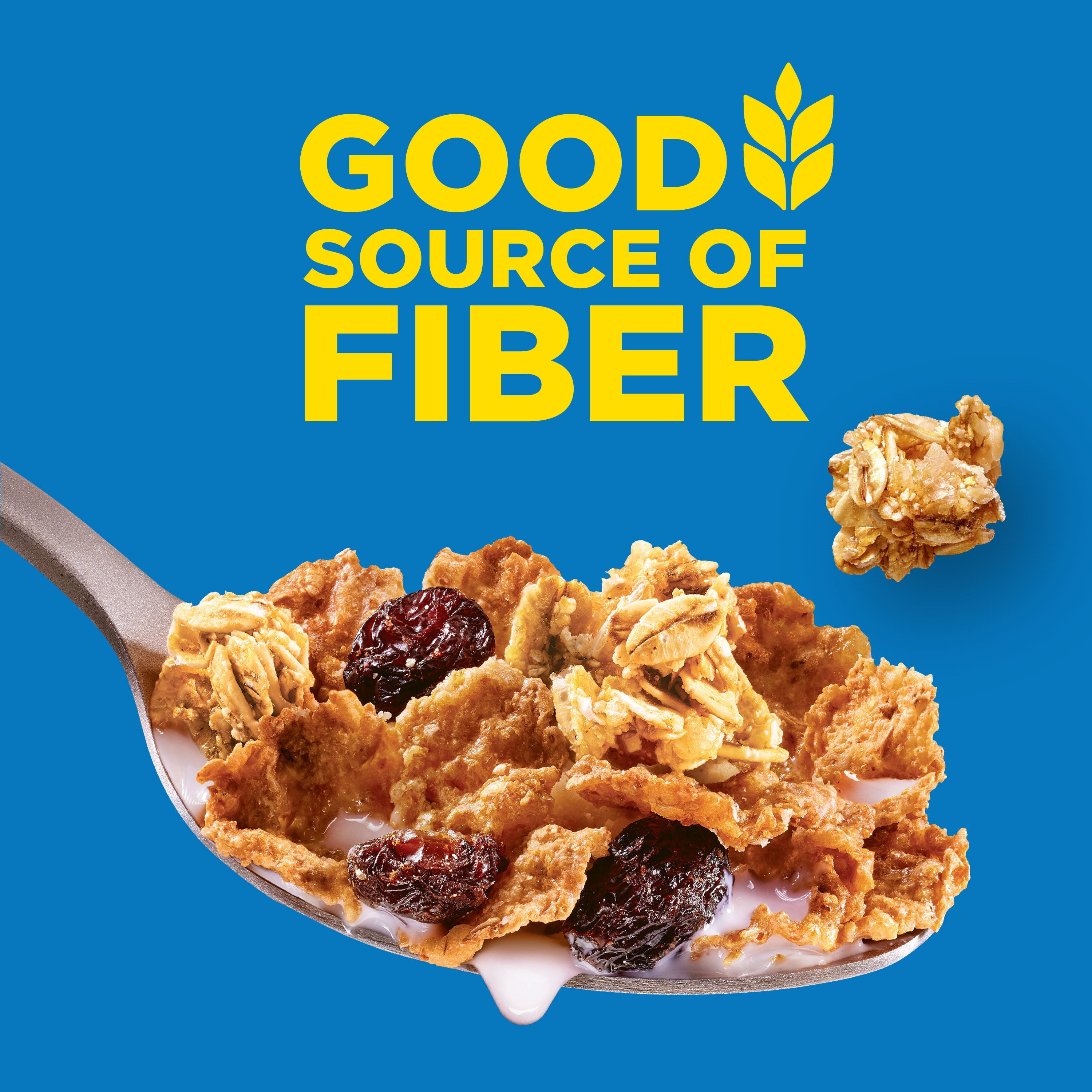 (6 pack) Kellogg's Raisin Bran Crunch Breakfast Cereal Cups, Family Breakfast, Fiber Cereal, Original, 2.8oz Cup (1 Cup)