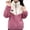 Pink, variant on Joernso Women's Fuzzy Fleece Jacket Zip Up Stand Collar Sherpa Coat Fall Winter Color Block Warm Outerwear with Pockets
