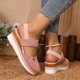 thumbnail image 6 of Womens Platform Sandals Closed Toe Ankle Strap Slide Sandals Fashion Summer Beach Casual Wedge Shoes, 6 of 9