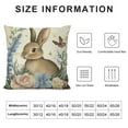 thumbnail image 5 of PRATYUS Some Bunny Loves You Easter Christian Decorative Throw Pillow Covers, Rabbit This is Us Blue Outdoor Home Decor, Spring Bless This Home Flower Couch Cushion Case 20x20in, 5 of 5