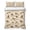 Light Beige Dark Brown, variant on Full Quilt Set 78''x90'', Mexican Stripes Lightweight Bedspread Coverlet Set with 2 Pillow Shams, Colorful Striped Mexican Fiesta Theme Breathable All Season Quilt Bedding for Bedroom/Guest Room