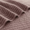 thumbnail image 4 of Wonderful Bedding Washed Velvet Striped Quilted 3 Piece Quilt Set, 4 of 5