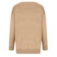 thumbnail image 4 of IROINNID Reduced Womens Sweater V-Neck Pullover Sweater Solid Color Comfy Mid-Length Long Sleeve, 4 of 5