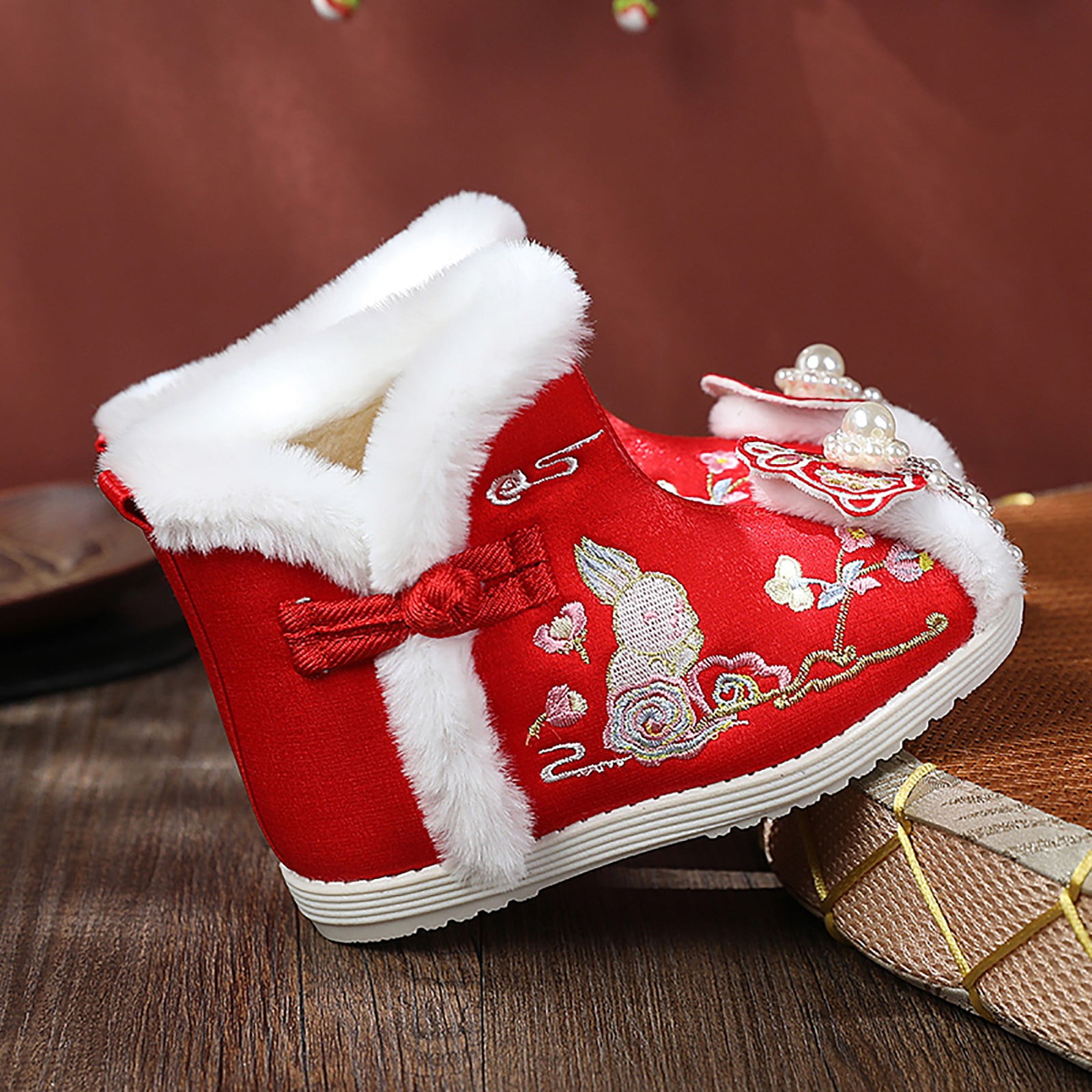 Kids red boots deals