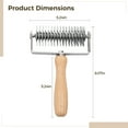 thumbnail image 2 of Stainless Steel Lattice Dough Cutter, Pastry Roller Cutter with Wooden Handle, Pie & Pizza Pastry Roller maker, Dough Slicer Baking Tool to Create Patterns Easily, 2 of 6
