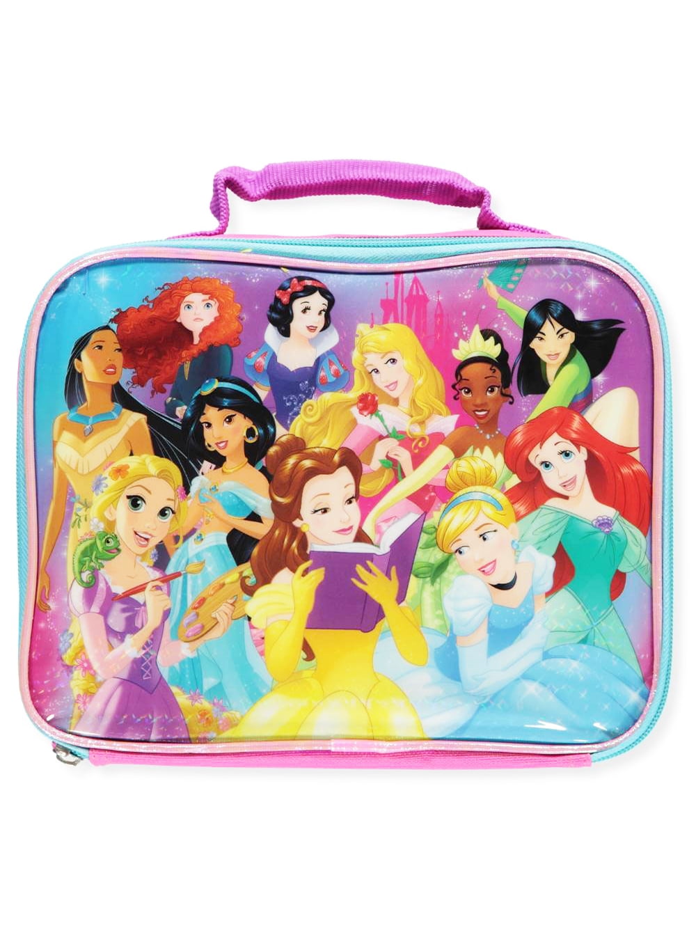 Disney Girls All of the Princesses Soft Lunch Box (Pink One Size ...