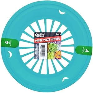Sturdy Vented Paper Plate Holder - 4 Pack (Blue)
