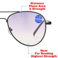 thumbnail image 2 of Fashion Bifocal Black Reading Sunglasses for Men And Women Gradient Gray Aviator-Style Readers Anti-Blue Light Outdoor Fishing Reading Glasses, 2 of 4