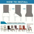 thumbnail image 4 of 100%Waterproof Chair Covers for Dining Room, Stretch Jacquard Dining Chair Slipcovers Removable Washable Chair Protector for Kitchen, Hotel, Restaurant, 4 of 7
