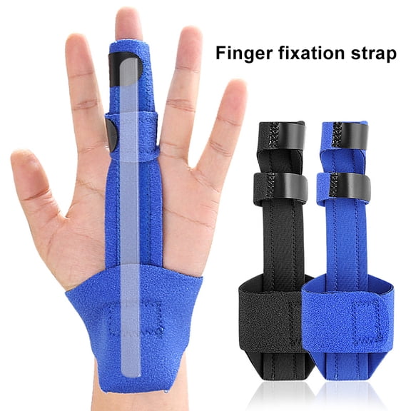 Finger Orthotic Splint, Built-in Aluminum Support Plate Adjustable Finger Brace, Breathable Immobilization Stabilizer with Multiple Wearing Methods, 1PC