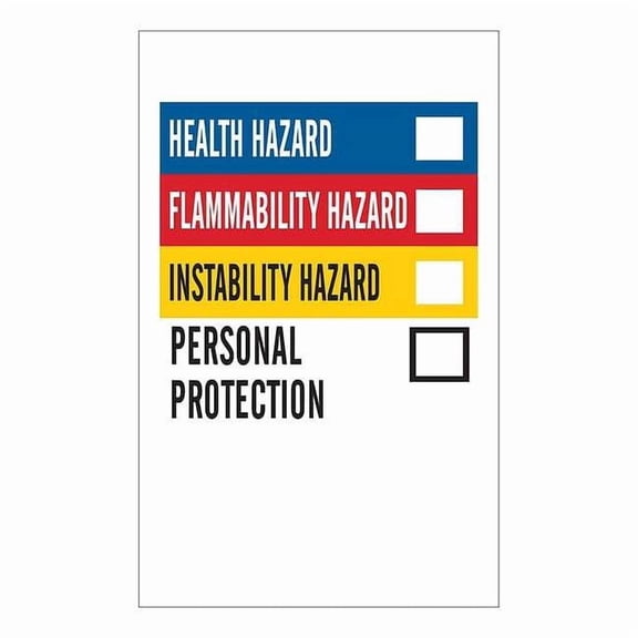 Brady NFPA Label,Vinyl,1-1/4 In.W,PK500 121161