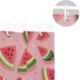 thumbnail image 3 of FREEAMG Cartoon Watermelon Shower Curtain Waterproof Washable Shower Bath Curtain 60x72 Inch Bathroom Decoration Fabric Shower Curtains with 12 Hooks, 3 of 6