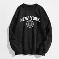 thumbnail image 2 of Bibifish Womens Sweatshirts New York Graphic Crewneck Sweatshirts Retro Pattern Soft Relaxed Fit Casual Travel Daily Outings Vintage Style Pullover, 2 of 8