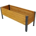 thumbnail image 6 of Wood Rectangular Garden Planter Box Raised Bed Outdoor,Planters for Outdoor Plants ,Elevated Herbs Vegetables Flowers Great Patio Deck Balcony, 6 of 9