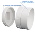 thumbnail image 3 of Adaptador de tapa de limpieza de alcantarillado hembra DWV de PVC, 6 pulgadas, blanco, 3 of 9