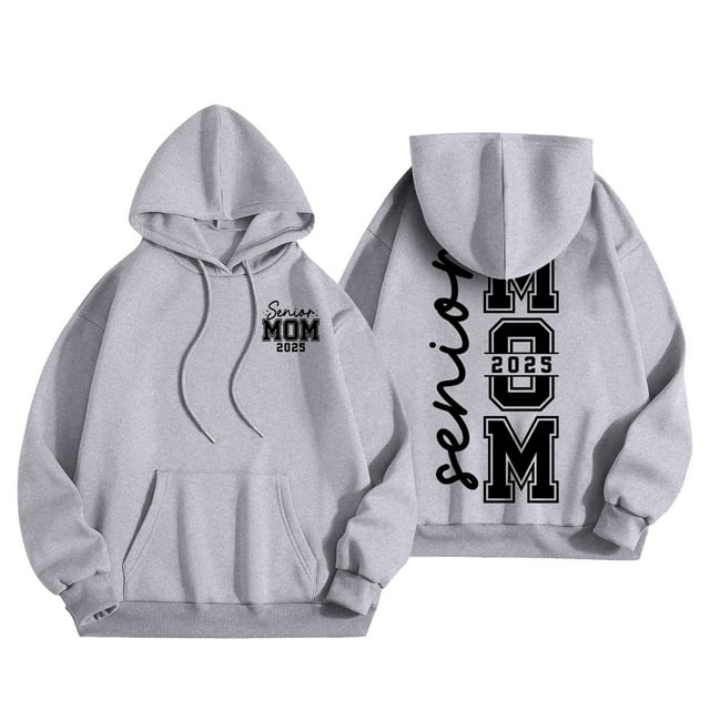 VBARHMQRT Ladies Senior Mom 2025 Shirt 2025 Graduating Class Sweatshirt T Shirt Alphabet Print Long Sleeved Hoodieladies Senior Mom 2025 Shirt 2025 Graduating Class Sweatshirt T Shirt Alphab