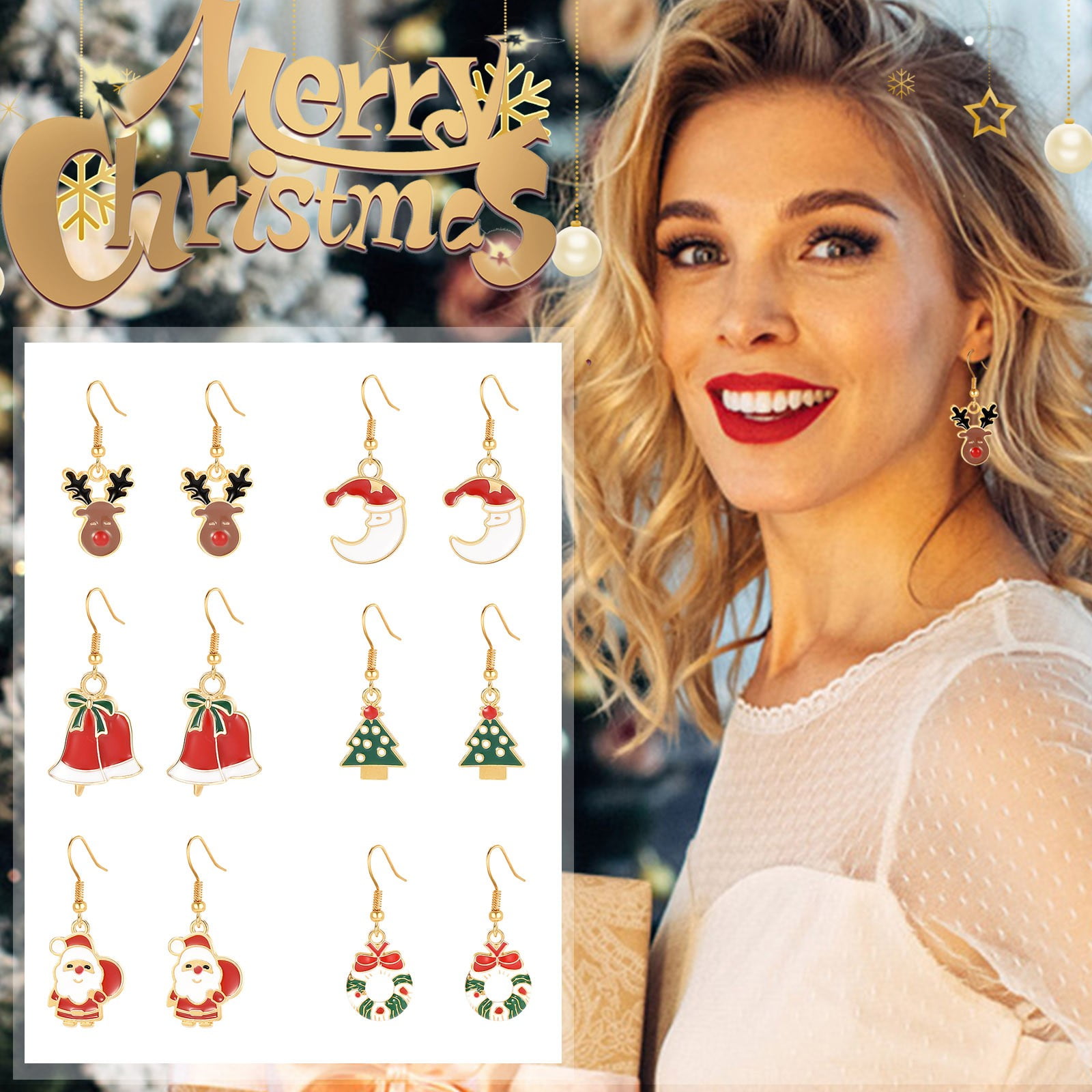 christmas earrings for women