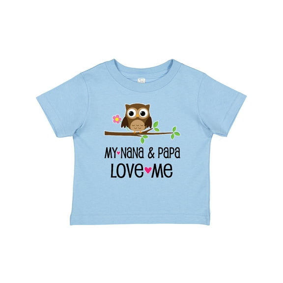 Inktastic Nana and Papa Love Me Baby Girl Girls Baby T-Shirt