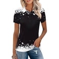 thumbnail image 2 of XIAONU Floral Polo Shirt for Women Short Sleeve Stand Collar Pullover Polo Soft Casual Sport Polo Shirts, 2 of 3