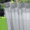 thumbnail image 1 of Color Profit Kids Outdoor Black Solid Grommet Voile Top Sheer Curtain, "51.96 x 94.88 Inche 2 Panel, 1 of 6