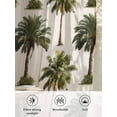 thumbnail image 6 of Sheer Curtains 45 Inch Length 2 Panels Set for Kitchen, Date Palm Trees Semi Sheer Curtains for Windows, Retro Summer Tropical Trees Plants Beige Voile Window Treatments Rod Pocket Curtain, 6 of 7