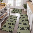 thumbnail image 2 of Green Bigfoot Pattern Kitchen Rugs Sets Of 3,Kitchen Runner Rugs Non Skid Washable,Decorative Kitchen Floor Mats for Kitchen,Sink,Laundry,17"x30"+ 17"x47" + 17"x59", 2 of 6