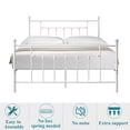 thumbnail image 3 of VECELO Javlergo Metal Platform Bed Frame with Headboard and Footboard, No Box Spring Needed White Full, 3 of 5