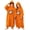 AA-#Orange1365, variant on WOYY Girls Halloween Sleepwear Onesie Unisex Flannel Hooded Jumpsuit Pajama, Sizes 5-15