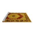 thumbnail image 2 of Ahgly Company Machine Washable Indoor Round Persian Yellow Traditional Area Rugs, 7' Round, 2 of 4