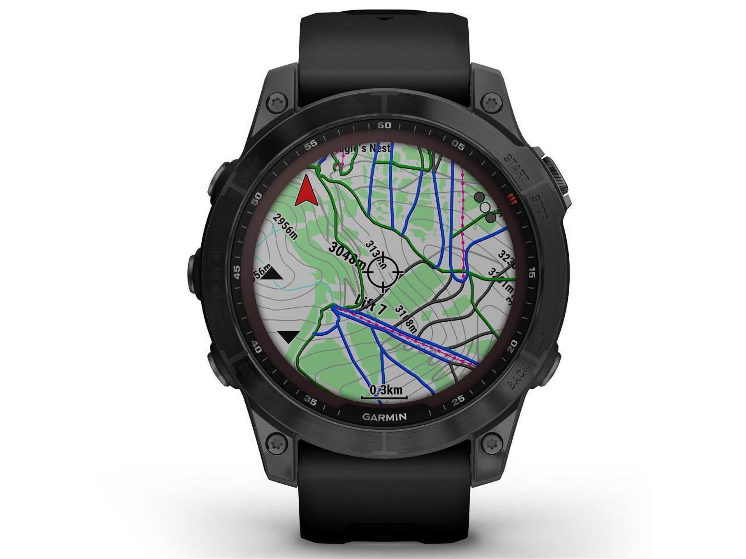 fenix 7 Sapphire Solar, Black DLC Titanium with Black Band