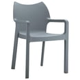 thumbnail image 1 of Compamia Diva Chaise d'Extérieur en Résine pour Salle à Manger de Patio avec Accoudoirs, Gris Foncé, 1 of 14