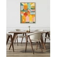 thumbnail image 5 of Kate and Laurel Sylvie Quiet Town Framed Canvas Wall Art by Carey Copeland, 28x38 Natural, Modern Abstract Colorful Home Wall Decor, 5 of 6