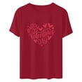 thumbnail image 4 of Cadeaux de la Saint-Valentin T-shirt Décontracté à Manches Courtes et Col Rond pour Femmes avec Imprimé Arbre de Noël, 4 of 6