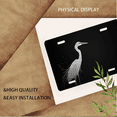 thumbnail image 3 of 1 Pcs Durable License Plate Covers & Frames, Heron For Decorative Front, Waterproof For Decoration Aluminum License Plate Covers & Frames Cover For Men Women, 12" X 6", 3 of 6