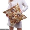 thumbnail image 5 of Ambesonne Floral Fabric by the Yard Upholstery, Grunge Sketches Sunset Tones, 3 Yards, Burgundy and Amber, 5 of 5