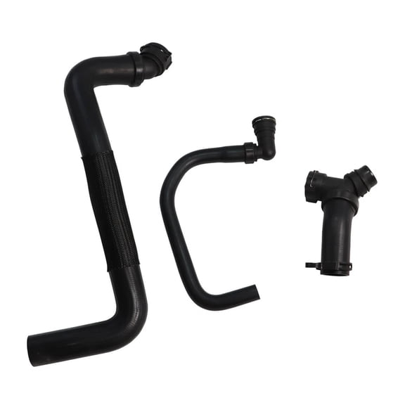 Upper Radiator Hose Y-Connector & Lower Degas Hose Kit for Ford F150 5.0L 2011-2023 Mustang, Replacement Fits DR3Z8566A CL3Z8260A BL3Z8C350A‎D