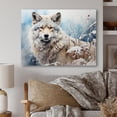 thumbnail image 2 of Designart "Wolf Winters Beauty " Animals Metal Art Print, 2 of 5