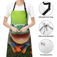 thumbnail image 6 of Pofeuu Tree Frog Print Waterproof Apron with Pockets Adjustable Cooking Aprons Kitchen Bib for Baking Household Cleaning, 6 of 8