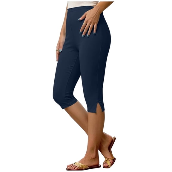 Maean Womens Yoga Capris Pants Leggings Workout Gym Athletic Elastic High Waist Running Capri Pant
