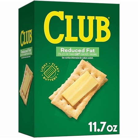 Club Crackers, Lunch Snacks, Snack Crackers, Reduced Fat, 11.7oz Box (1 Box)