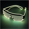 thumbnail image 2 of Neon LED Light Up Shutter EL Wire Glasses Glow Frame Dance Party Nightclub NEW Random Color, 2 of 4