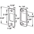 thumbnail image 2 of Prime-Line Security Deadbolt Strike, 2-3/4 in., Steel, Antique Brass, 2 of 2