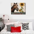 thumbnail image 3 of Orinice Farmhouse Horse Bathroom Wall Art Horse Poster Funny Horse Pictures Wall Decor Vintage Rustic Country Animal Canvas Print Painting Framed Modern Home Artwork For Bathroom Office Bedroom20x16in, 3 of 3