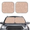 thumbnail image 2 of Kll Beige Sparkling Glitter Windshield Sun Shade 2-Piece Foldable Car Front Window Sunshade For Most Sedans Suv Truck - Auto Sun Blocker Visor Protector Blocks Max Uv Rays - Large, 2 of 7