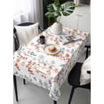 thumbnail image 6 of Orange Grey Botanical Table Cloth, Waterproof Tablecloth for Rectangle Tables, Spring Floral Summer Farmhouse Reusable Washable Fabric Table Cover for Restaurant Kitchen Dining Tables 54"x108", 6 of 9